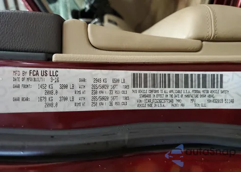 2016 Jeep Grand Cherokee Overland from USA, damaged, VIN 1C4RJFCG3GC377348